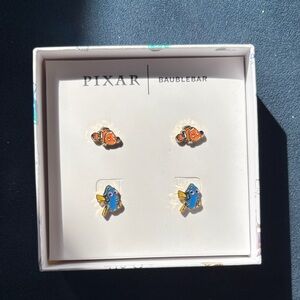 New with box!  Disney Pixar BaubleBar Finding Nemo and Dory Stud Earring Set